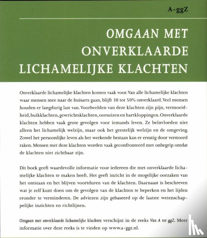 Blok, Astrid, Houtveen, Jan - Omgaan met onverklaarde lichamelijke klachten