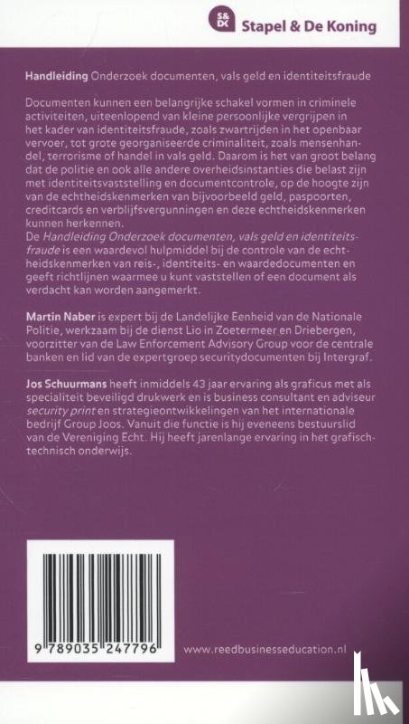 Naber, Martin, Schuurmans, Jos - Handleiding onderzoek documenten, vals geld en identiteitsfraude