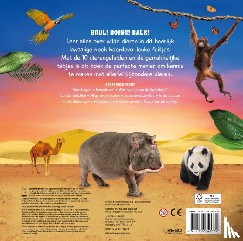 Mowat, Claire - Wilde dieren - 10-geluidenboek