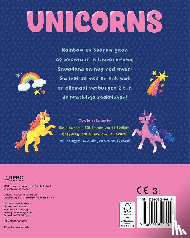 Campling, Hannah - Unicorns - 1001 dingen om te zoeken!