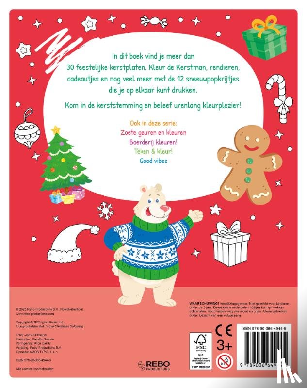 Phoenix, James - I love Kerstmis kleuren! - Kleurmania