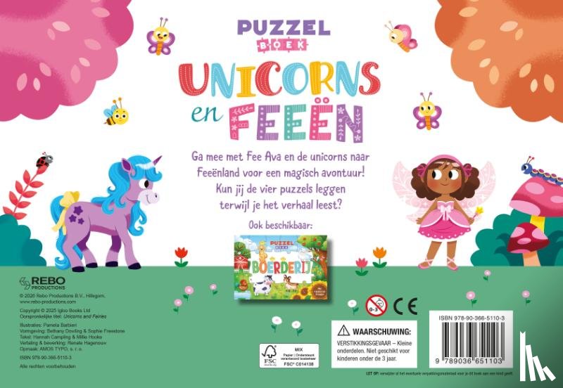 Campling, Hannah, Hooke, Millie - Unicorns en feeën - Puzzelboek