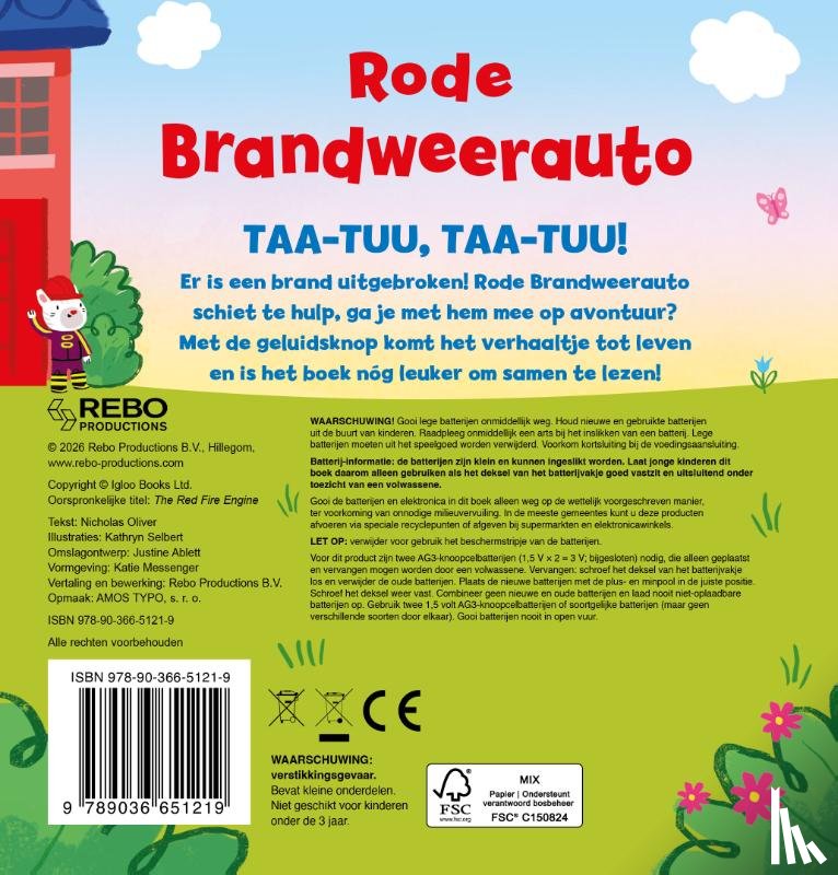 Oliver, Nicolas - Rode Brandweerauto - 1-geluidboek