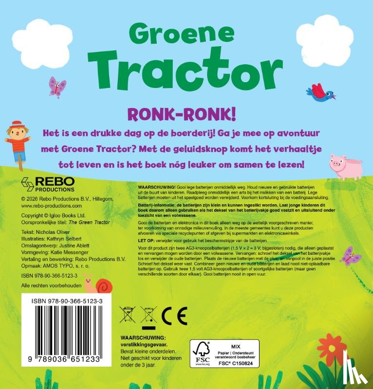 Oliver, Nicholas - Groene Tractor - 1-geluidboek