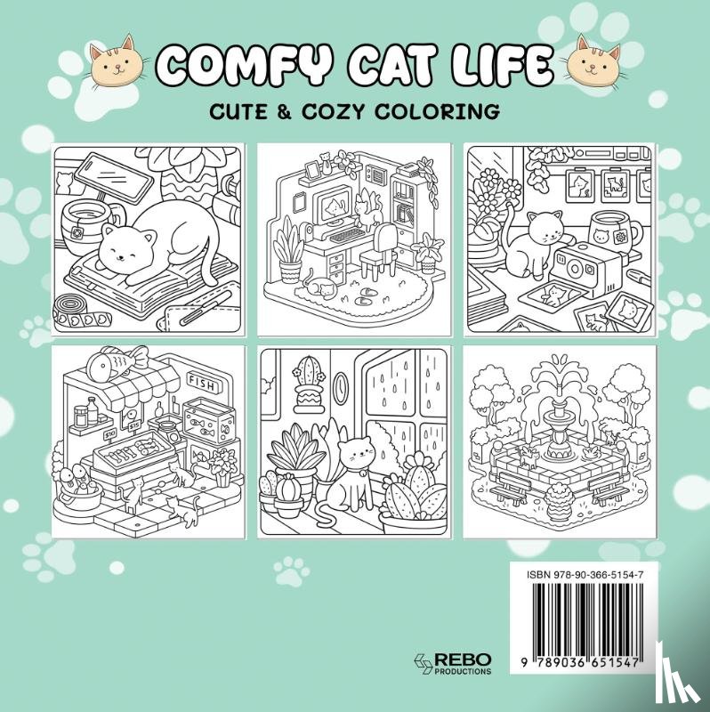  - Comfy cat life - Cute & cozy coloring