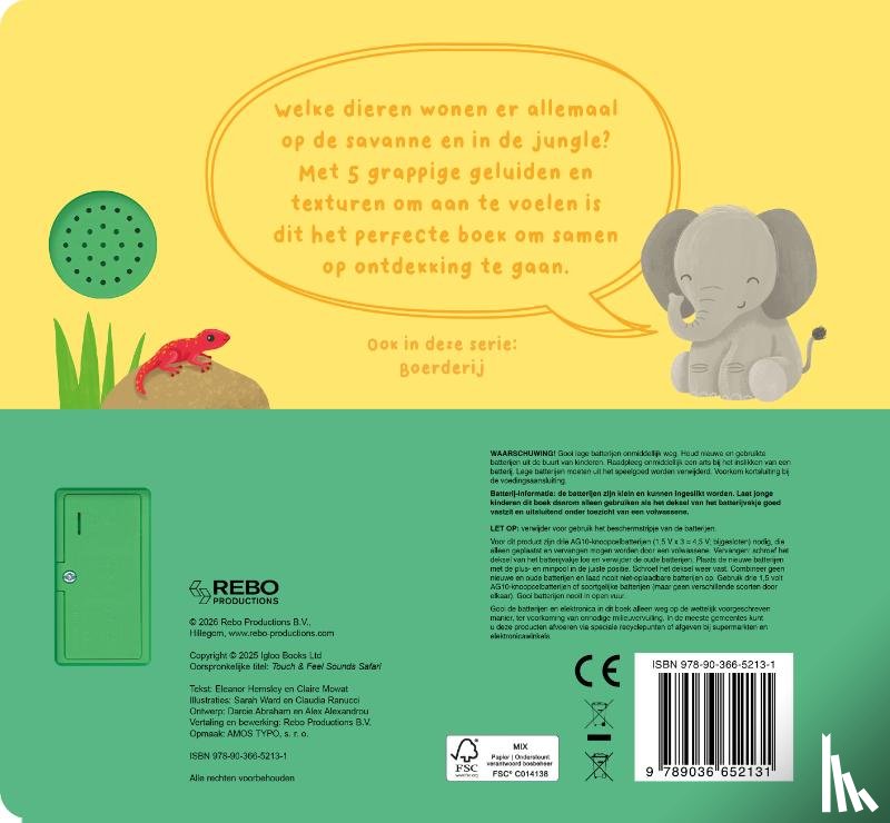 Hemsley, Eleanor, Mowat, Claire - Wilde dieren - Voel & luister