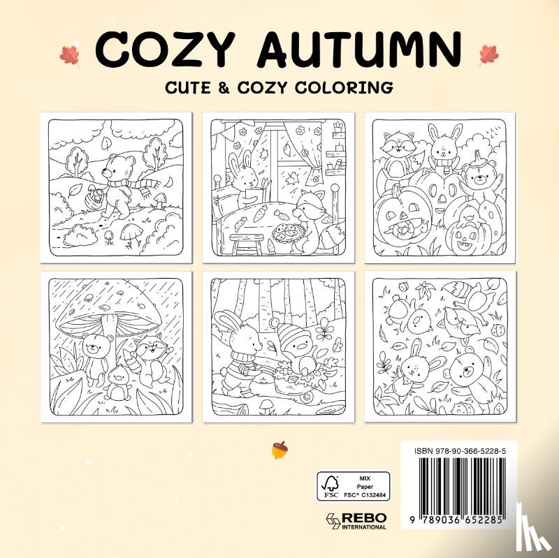 - Cozy Autumn (English) - Coloring Book Cafe