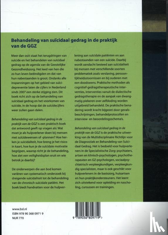  - Behandeling van suïcidaal gedrag in de praktijk van de GGZ