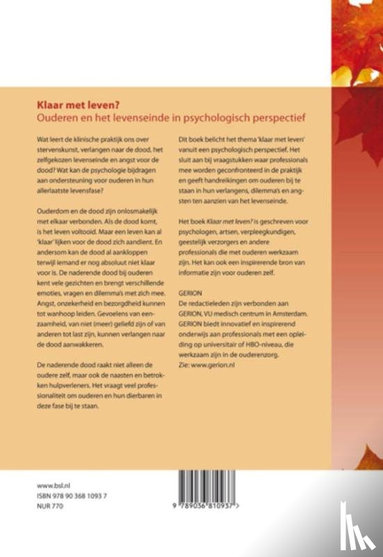  - Klaar met leven?