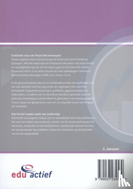 Janssen, Sven - Statistiek voor de financiële beroepen