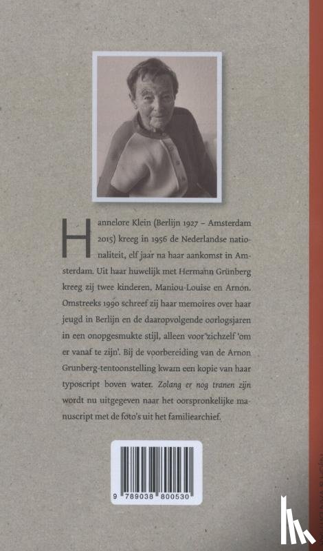 Grünberg-Klein, Hannelore - Zolang er nog tranen zijn
