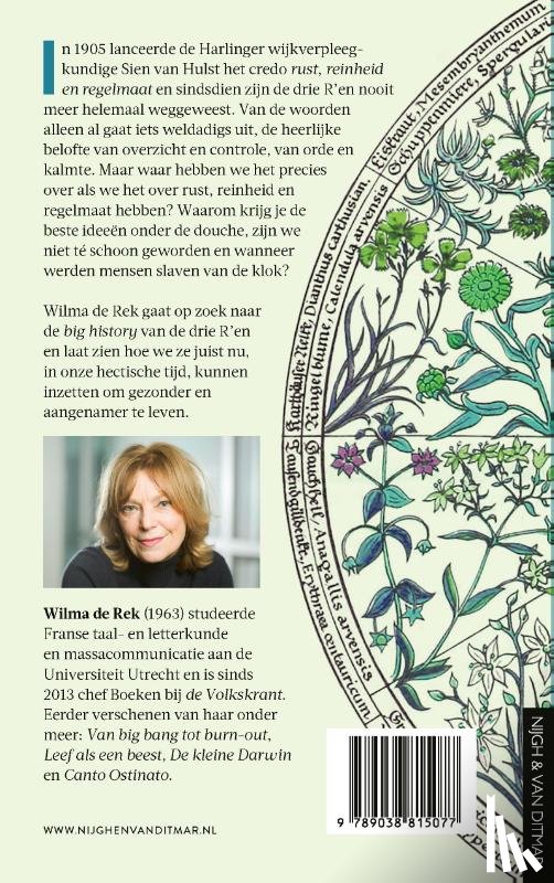 Rek, Wilma de - Rust, reinheid en regelmaat
