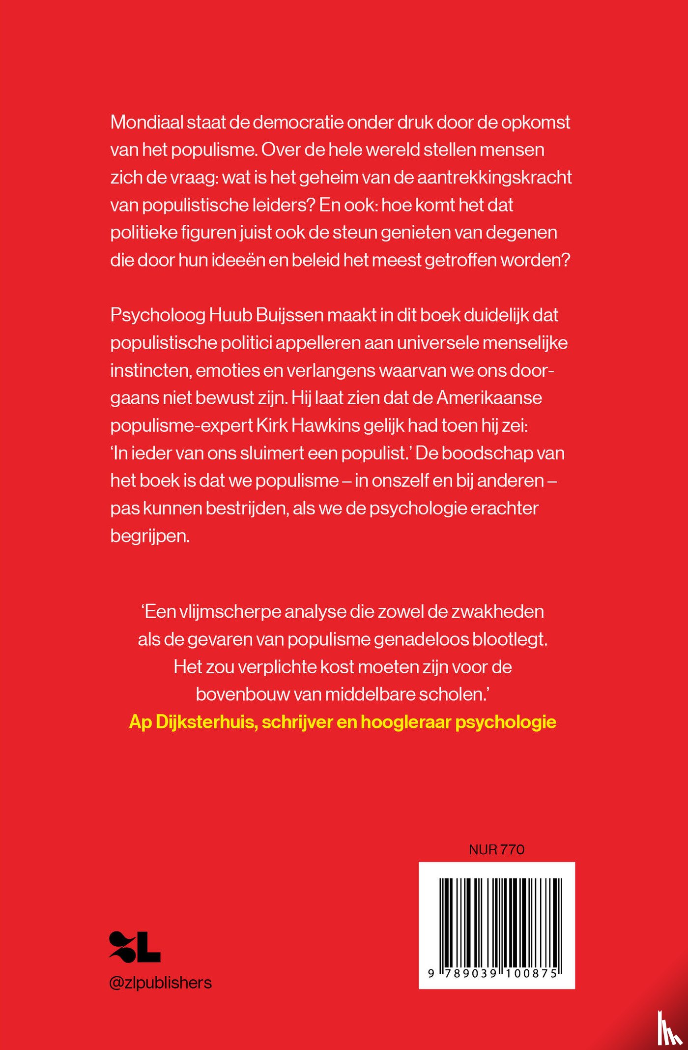 Buijssen, Huub - De psychologie achter populisme