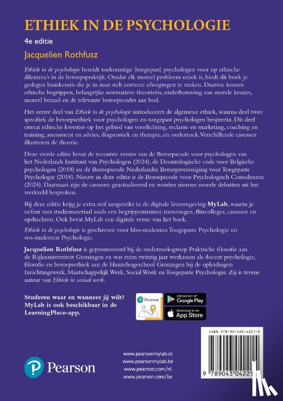 Rothfusz, Jacquelien - Ethiek in de psychologie