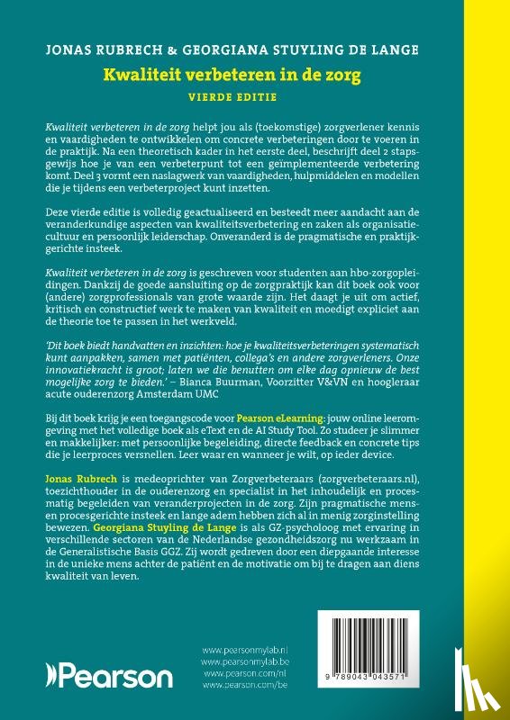 Rubrech, Jonas - Kwaliteit verbeteren in de zorg, 4e editie met MyLab NL