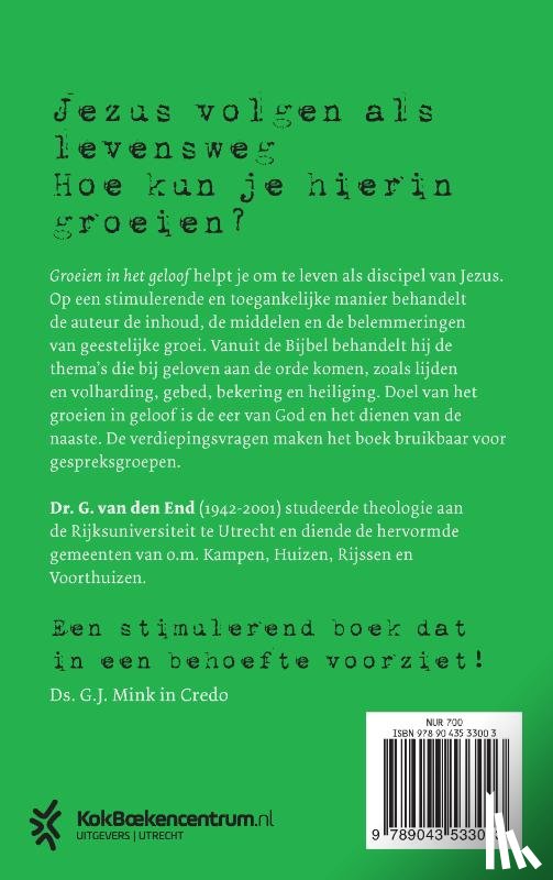 End, G. van den - Groeien in het geloof