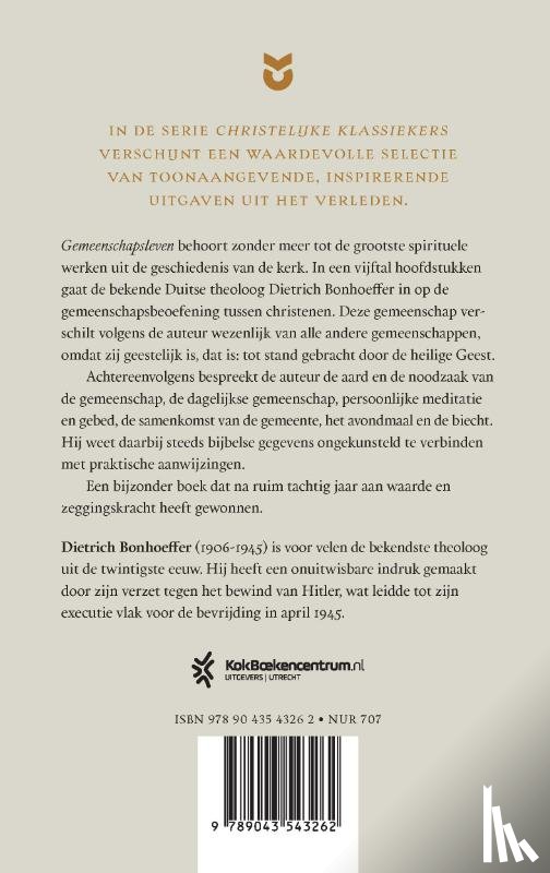Bonhoeffer, Dietrich - Gemeenschapsleven