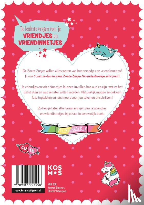 Zoete, Hanneke de - De Zoete Zusjes vriendenboek