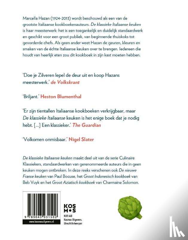 Hazan, Marcella - De Klassieke Italiaanse keuken