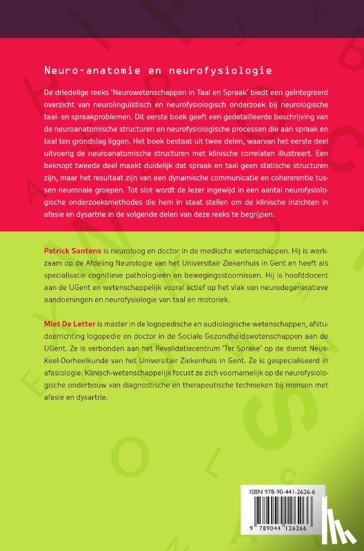 Santens, Patrick, Letter, Miet de - Neuro-anatomie en neurofysiologie