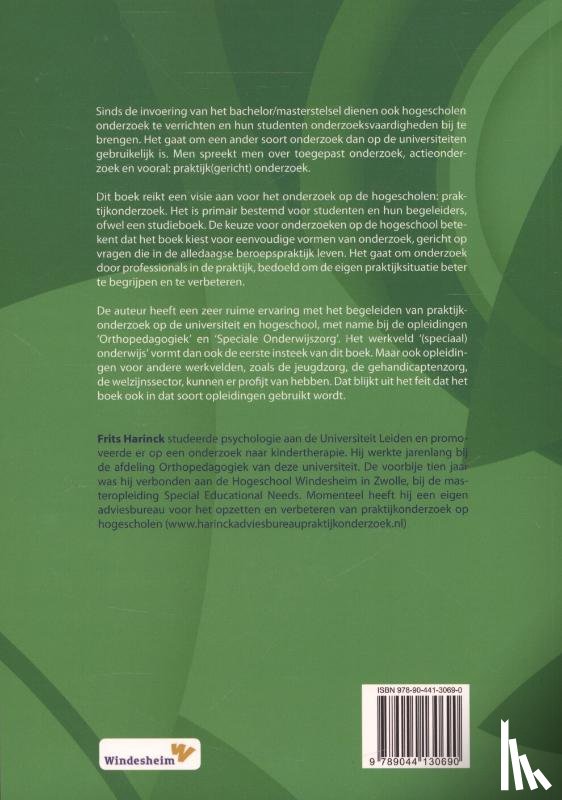 Harinck, Frits - Basisprincipes praktijkonderzoek
