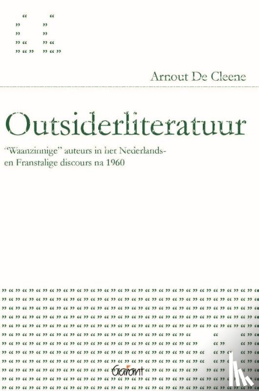 Cleene, Arnout de - Outsiderliteratuur