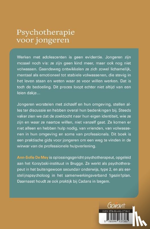 Mey, Ann-Sofie De - Psychotherapie voor jongeren