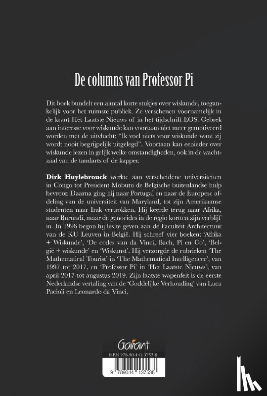 Huylebrouck, Dirk - De columns van Professor Pi