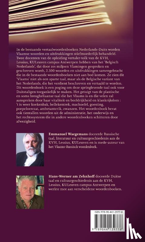 Waegemans, Emmanuel, Am Zehnhoff, Hans-Werner - Vlaams-Duits Woordenboek