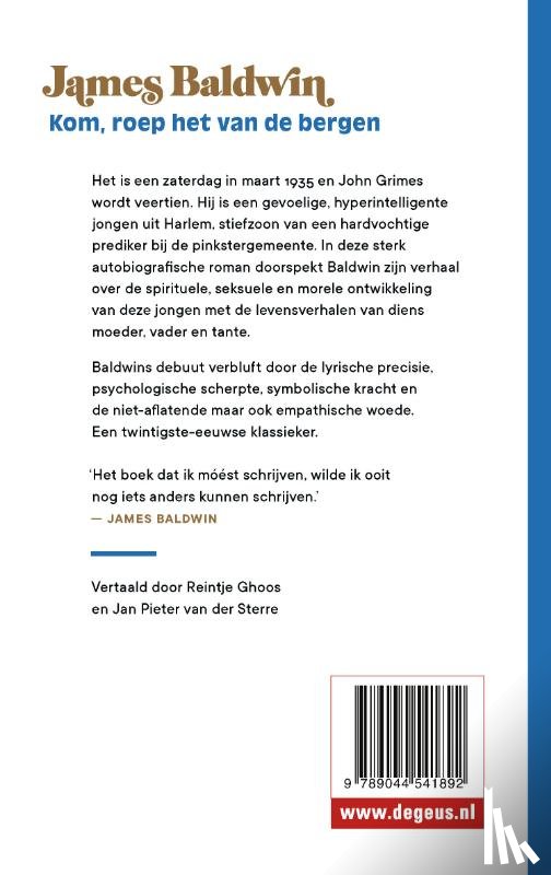 Baldwin, James - Kom, roep het van de bergen