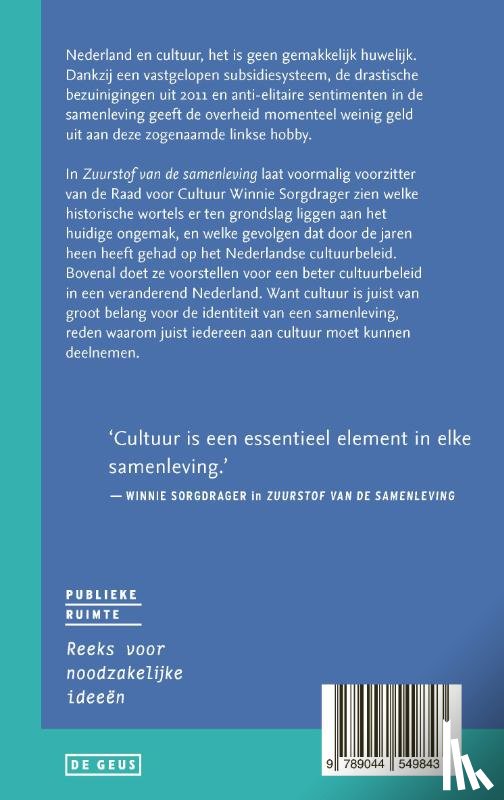 Sorgdrager, Winnie - Zuurstof van de samenleving