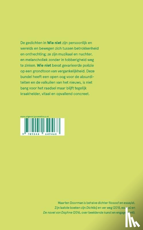 Doorman, Maarten - Wie niet