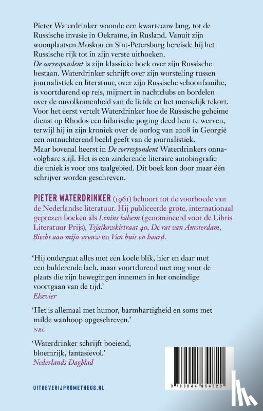 Waterdrinker, Pieter - De correspondent