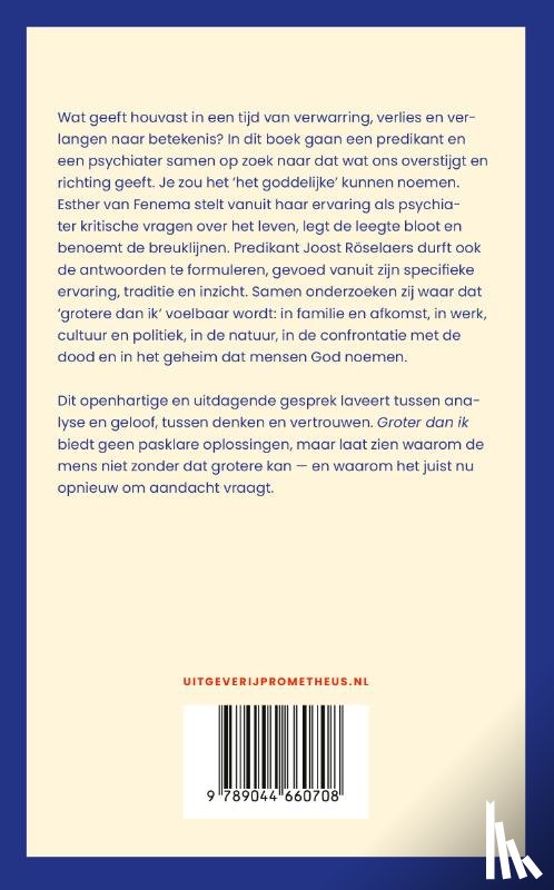 Fenema, Esther van, Röselaers, Joost - Groter dan ik