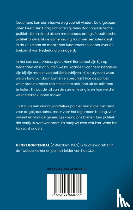 Bontenbal, Henri - Het kan echt anders