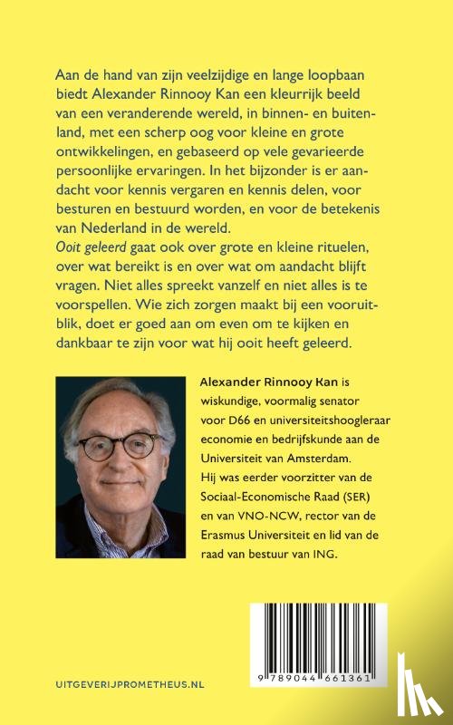 Rinnooy Kan, Alexander - Ooit geleerd