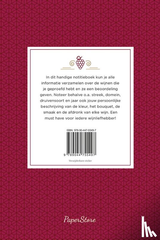 ZNU - Notitieboek-Mijn favoriete wijnen