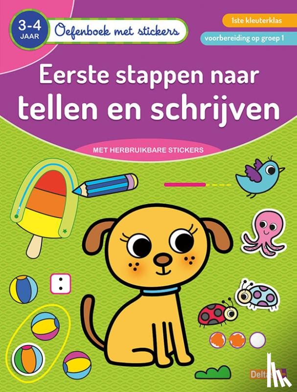 ZNU - Oefenboek met stickers - Eerste stappen naar tellen en schrijven (3-4 j.)