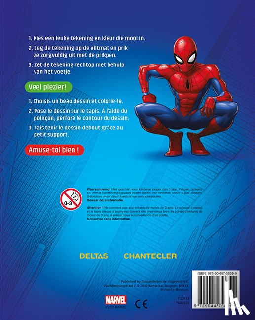  - Spider-Man prikblok / Spider-Man bloc à perforer