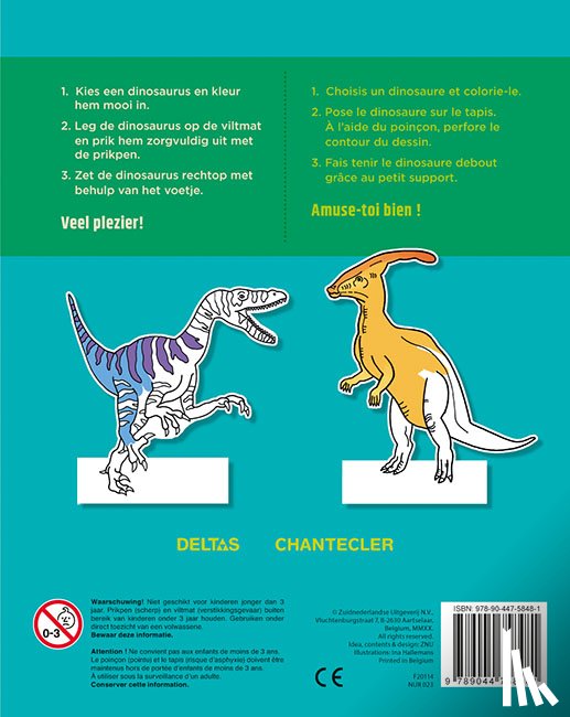  - Dino prikblok / Dino bloc à perforer
