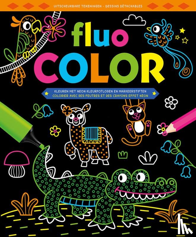  - Fluo Color kleurblok / Fluo Color bloc de coloriage