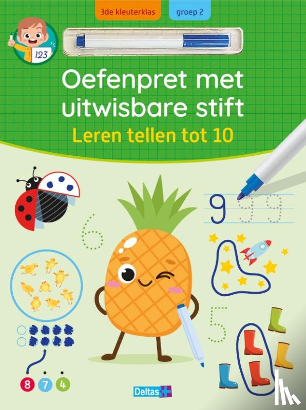  - Oefenpret met uitwisbare stift - Leren tellen tot 10
