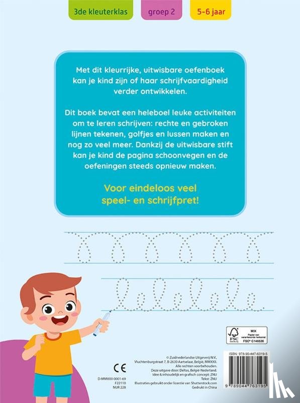  - Oefenpret met uitwisbare stift - Eerste schrijfoefeningen
