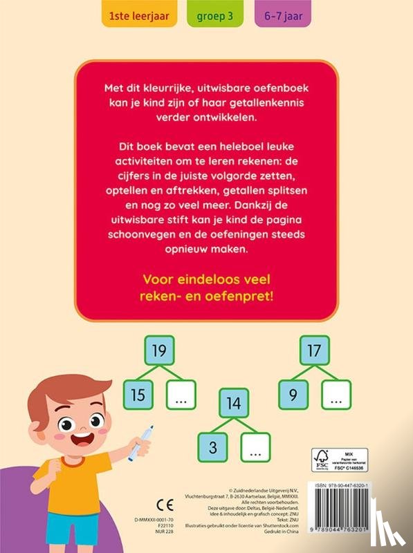 - Oefenpret met uitwisbare stift - Ik leer rekenen