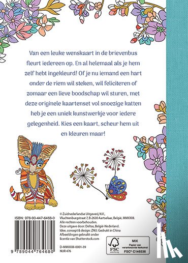  - Wenskaarten om in te kleuren - I love cats