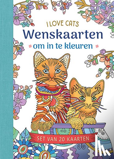  - Wenskaarten om in te kleuren - I love cats