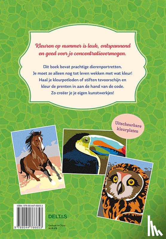  - Kleuren op nummer voor volwassenen - Dierenwereld