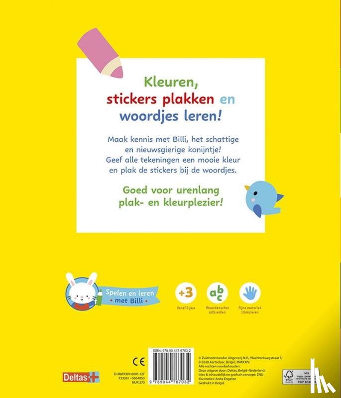 ZNU - Mijn allereerste stickerboek met woordjes - Spelen en leren met Billi