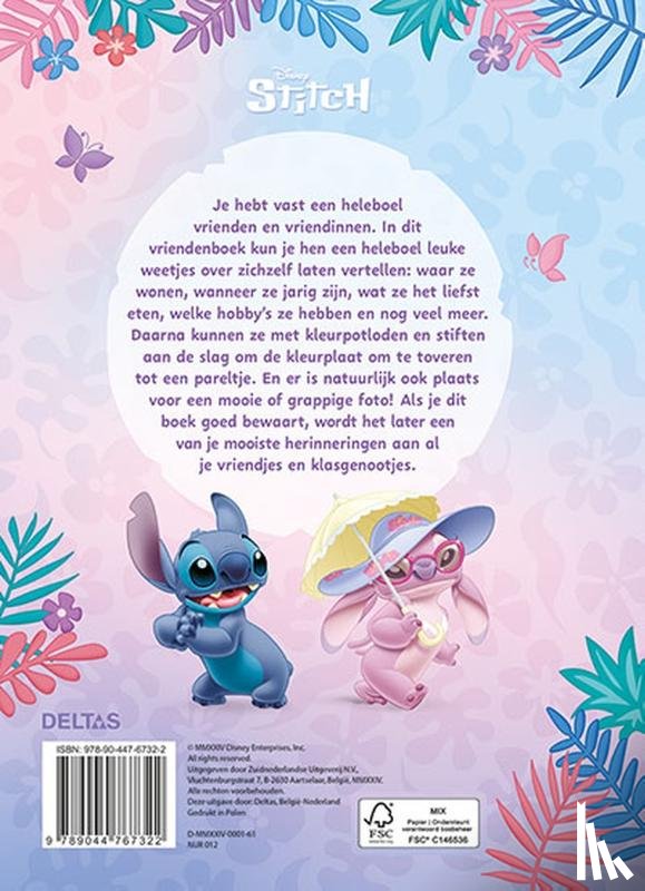  - Disney Stitch vriendenboek