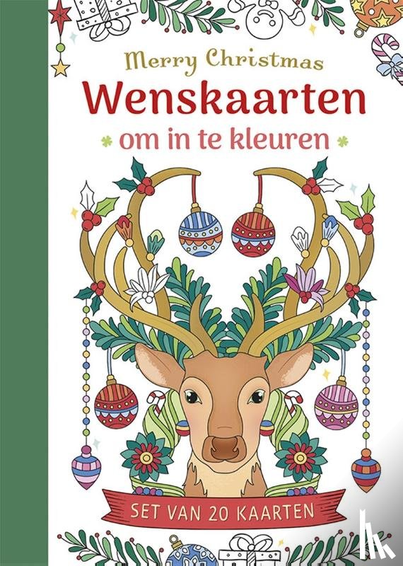  - Wenskaarten om in te kleuren - Merry Christmas